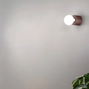 Plafoniera moderna alluminio Corten - BOW E27 lampadina a vista 12x9 cm