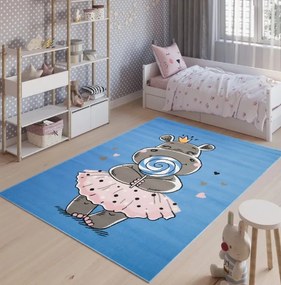 Tappeto per la camera dei bambini con ippopotamo Larghezza: 200 cm | Lunghezza: 300 cm