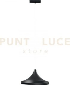 Sospensione davinci cymbal nero led 48v 18w 1855lm 4000k 19x16,1x38cm