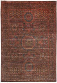 Mamluk Tappeto 350x240 Marrone (Pakistan) Annodato A Mano