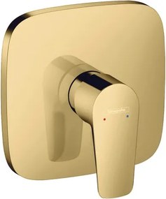 Rubinetto per doccia getto laminare cristallino a 2 manopole Talis E oro lucido HANSGROHE