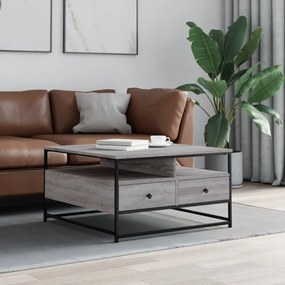 Tavolino Da Salotto Grigio Sonoma 80x80x45 Cm Legno Multistrato /