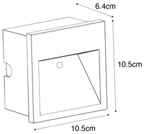 Applique moderna nera con LED - Gem 2