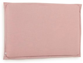 Kave Home - Testiera sfoderabile Tanit in lino rosa per letto da 160 cm