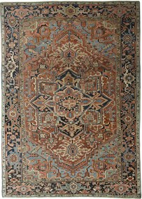 Heriz Tappeto persiano 350 x 250 Rosso (Iran) Annodato A Mano