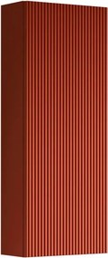 Pensile bagno Opera cannettato opaco paprika, 1 anta reversibile P17 x L30 x H80 cm