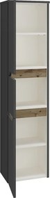 Composizione bagno sospesa 85 cm colore nero grafite matt | LAC-ARES-85 - KAMALU