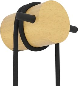 Eglo 43898 - Lampada da parete BUDDON 1xE27/13W/230V nero/beige