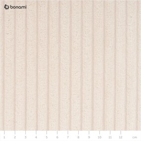 Divano letto in velluto a coste beige 245 cm Nihad - Bobochic Paris