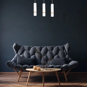 Lampadario a sospensione con filo VIDAR 3xGU10/25W/230V bianco