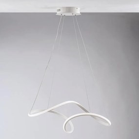 Lampadario LED design Dana bianco, luce con 3 temperature di colore 5000 lumen