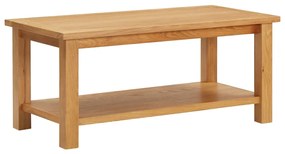 Tavolino da caffè 110x55x40 cm in legno massello di rovere