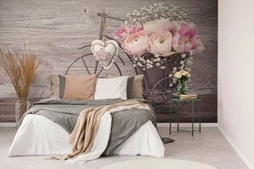 Carta da parati autoadesiva – Fiori in vaso vintage