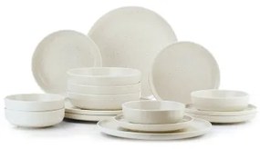 Set da tavola 16 pezzi beige/porcellana