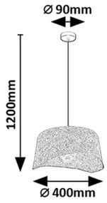 Rabalux 72189 - Lampadario a sospensione con filo FARELIA 1xE27/10W/230V