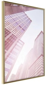 Poster  Steel and Glass (Pink)  Cornice Quadri Cornice d'oro, Larghezza x Altezza Home decor 20x30