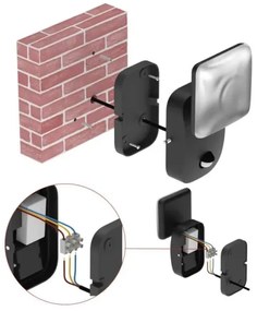 LED Lampada da parete flessibile per esterni NIKA LED/12,5W/230V IP44