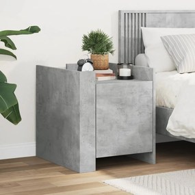 Comodino Grigio Cemento 45x50x50 Cm İn Truciolato /