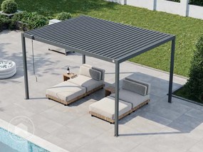 PRIMEYARD Pergola 3x4m, tetto lamellare, antracite - (GFPV01111)