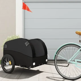 Rimorchio Da Bici Nero 45 Kg İn Ferro /