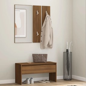 Set Di Mobili Da Corridoio Rovere Marrone İn Legno Multistrato /