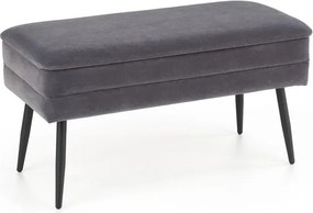 Panca da interno Velva in grigio/nero - H37 cm