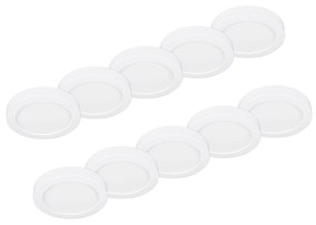 Prios plafoniera LED Edwina, bianco, 12 cm, set di 10