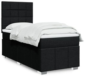 Giroletto A Molle Con Materasso Nero 100x200 Cm İn Tessuto /