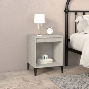 Comodini 2 pz Grigio Cemento 40x35x50 cm