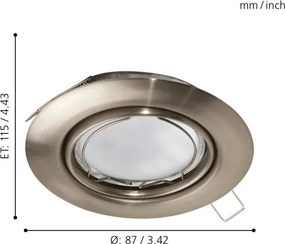 Eglo 94242 - Lampada LED da incasso PENETO 1xGU10-LED/5W/230V