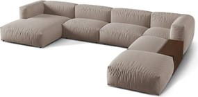 Divano angolare componibile beige (angolo destro/U) Martina - Micadoni Home