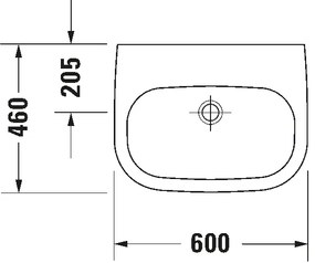 Duravit 23116000702 - Lavabo sospeso D-CODE 60x46 cm ceramica/bianco lucido