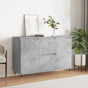 Credenza grigio cemento 104x35x70 cm in legno multistrato