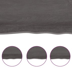 Ripiano muro marrone scuro 80x10x6 cm massello rovere trattato