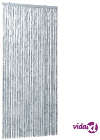 vidaXL Zanzariera Bianco e Grigio 100x220 cm Ciniglia