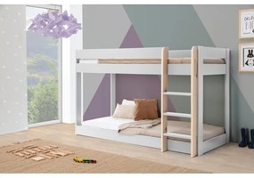 Letto a castello bianco per bambini 90x190 cm Angel - Marckeric