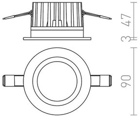 RED -Design Rendl-R12716- Lampada da incasso a LED per bagno TOLEDO 8W/230V IP44