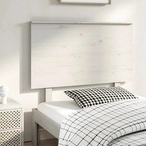 Testiera Per Letto Bianca 104x6x82,5 Cm Legno Massello Di Pino /
