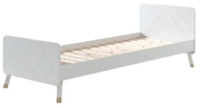 Letto per bambini bianco in legno di pino , 90 x 200 cm Billy - Vipack