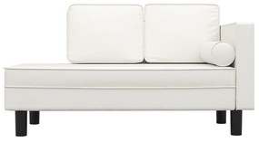 Sdraio con cuscini e capezzale crema in similpelle