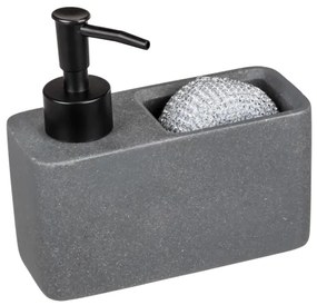 WENKO 54669100 - Dispenser di sapone RESA 14,5x14,3 cm grigio/nero