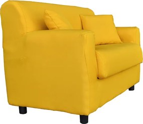 Divano 2 posti Giallo - tessuto sfoderabile 124 cm BOLOGNA