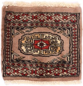 Bokhara Tappeto 30 x 30 Beige (Pakistan) Annodato A Mano