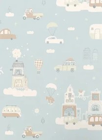 Majvillan Carta da parati Above the Clouds - Soft Blue