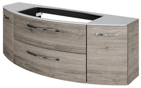 Mobile da bagno sospeso sotto lavabo L 139 x H 49.2 x P 46.2 cm rovere, 2 cassetti, 2 ante PELIPAL Cassca