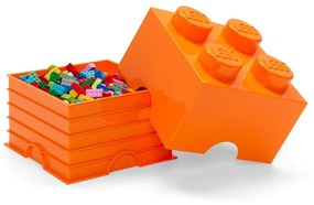 Scatola portaoggetti arancione quadrata - LEGO®