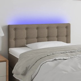 Testiera A Led Tortora 100x5x78/88 Cm İn Tessuto /