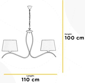 ONLI - Lampadario a sospensione con catena ZEN 2xE27/22W/230V