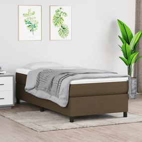 Giroletto A Molle Con Materasso Marrone Scuro 100x200cm Tessuto /