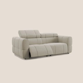Giotto Divano modulare con opzione relax elettrico in microfibra effetto velluto impermeabile T09